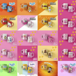 51 Plantillas Cartoon Retro Para Sublimar Tazas Pdf, Jpg