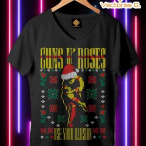 Vector Ugly Sweater Guns And Roses PDF, PNG