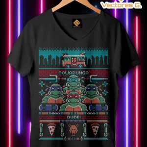 Vector Ugly Sweater TMNT PDF, PNG