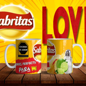 10 Plantillas Love Frituras Formato Ai, Cdr, Pdf, Png Para Sublimar Tazas