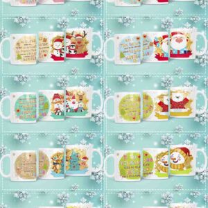 10 Plantillas Tazas Navidad Formato Psd, Png