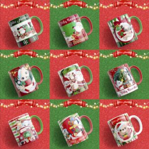 13 Plantillas Para Tazas Navidad