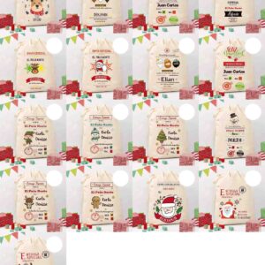 17 Plantillas Sacos Navidad En formatos Eps, Psd, Pdf, Png Para Sublimar, Dtf