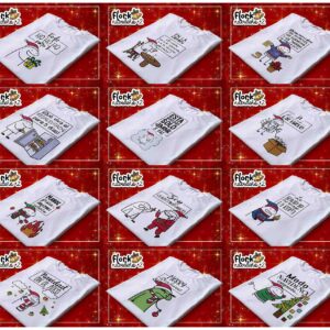 24 Diseños Flork Navideño, Editable En Formato PSD Y PNG