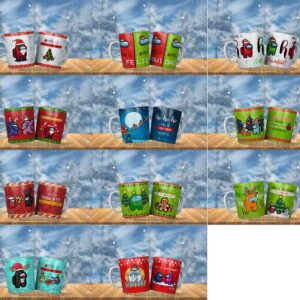 11 Plantillas Navidad Among Us En Formato Psd, Png